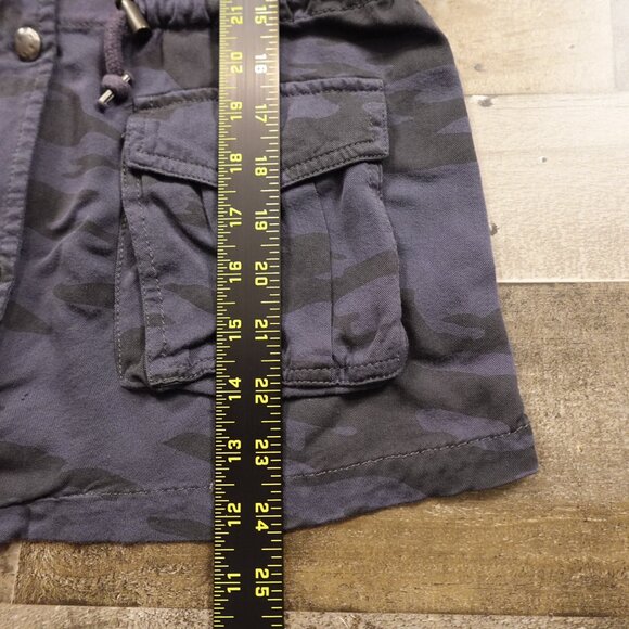 Maurices Utility Jacket Women's XS Camo Print Cinched Waist Pockets Button Front - Picture 4 of 11